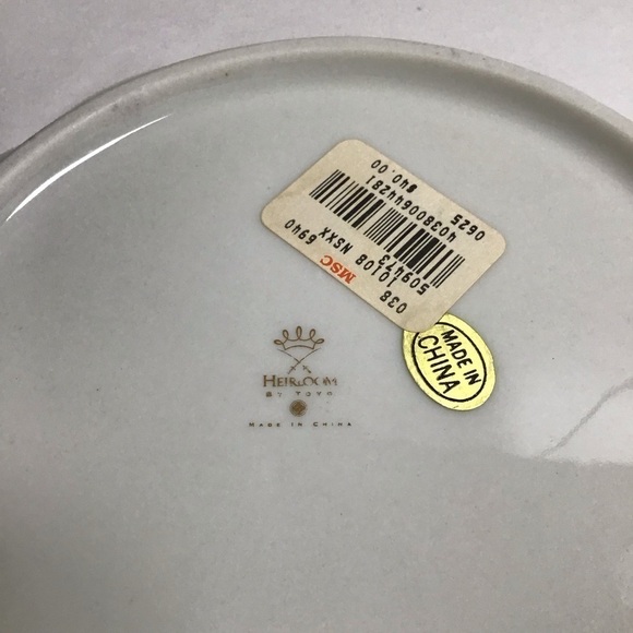 Heirloom by Toyo Floral Bowl Gold Trim Garden Bouquet Scalloped Leaves Vintage - Picture 5 of 12